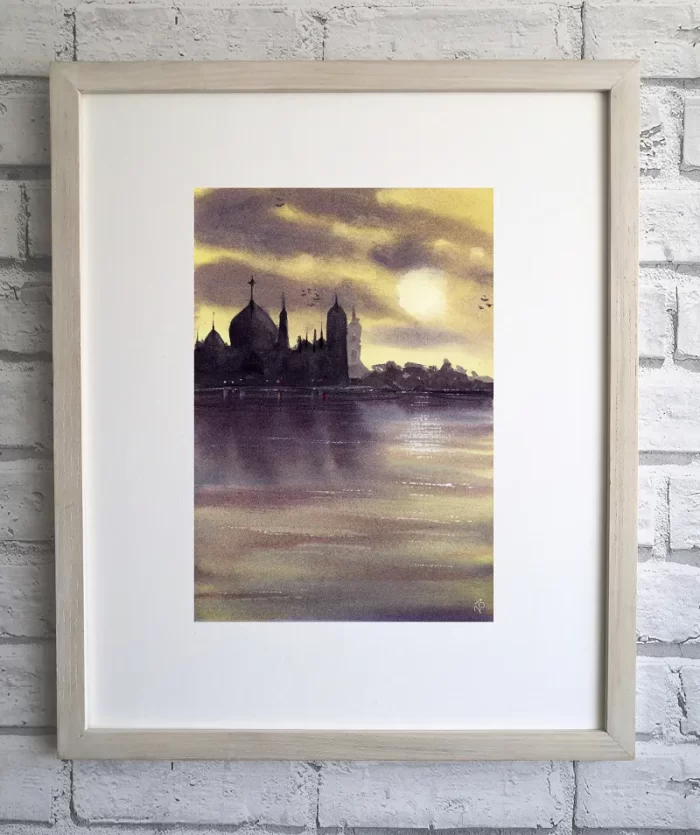 indian-sunset-framed-watercolour-art-print