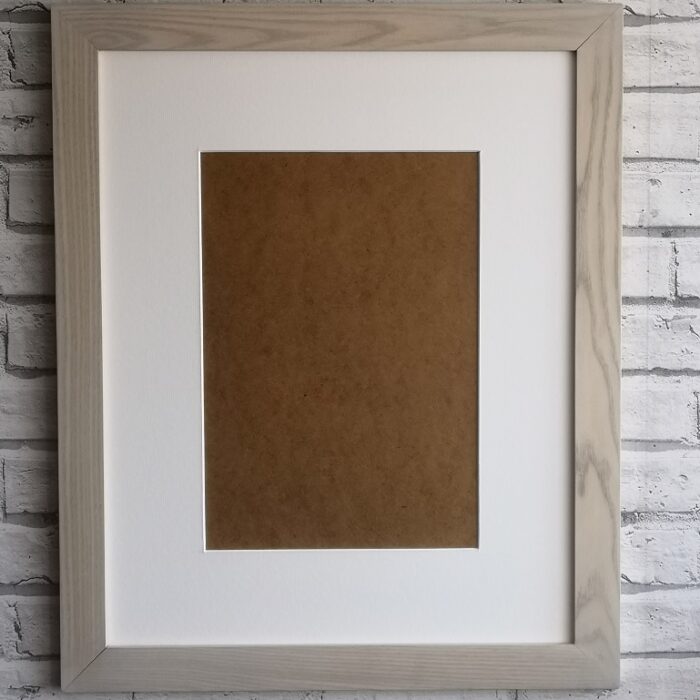 Ash Frame & Mount for 1/8th imperial size artwork. Frame Size 44 x 52 cm.