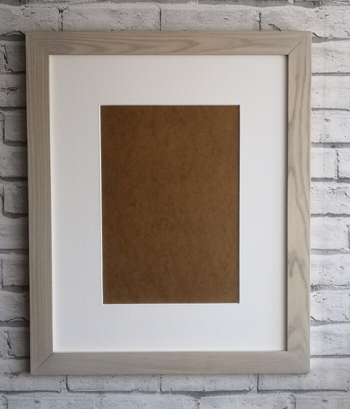 Ash Frame & Mount for 1/8th imperial size artwork. Frame Size 44 x 52 cm.
