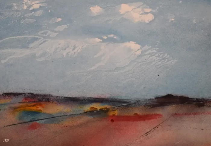 "Distant Moors " - Original Watercolour artwork. - Image 2