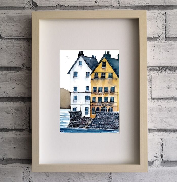 "Quayside" - Original Watercolour & Pen Artwork.