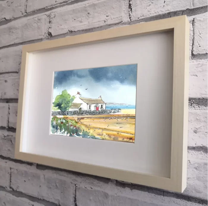 "Beach Cottage" - Original Watercolour. - Image 3