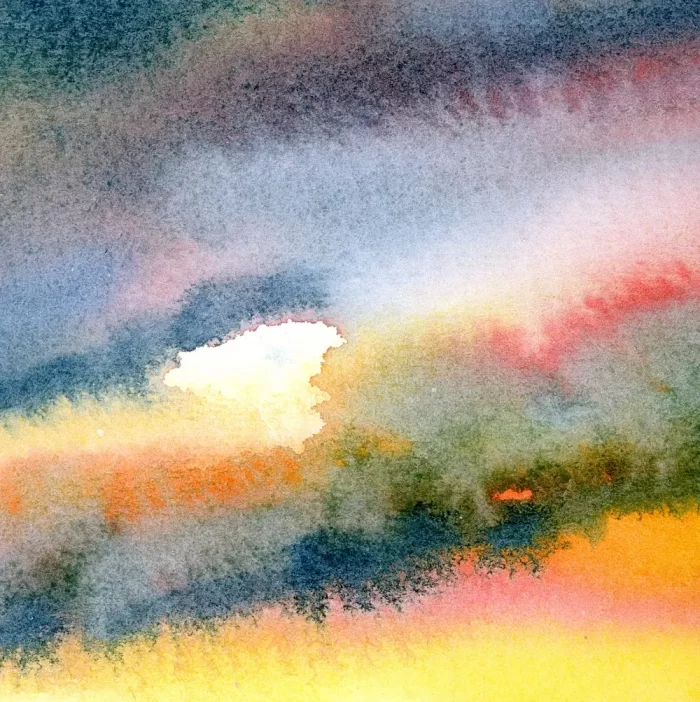 "Safe at Sundown " - Original Watercolour artwork. - Image 7