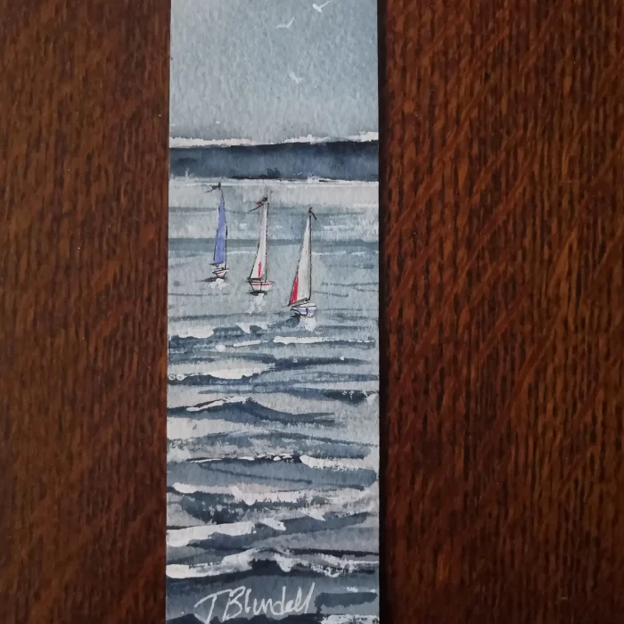 BOOKMARK - Original Watercolour "Out Boating" - Image 2