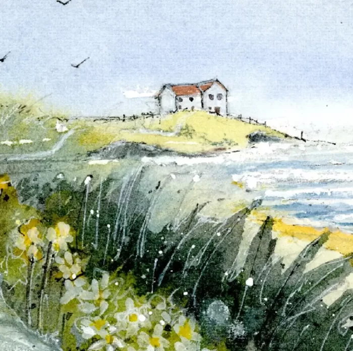 "Coastal path" - Original Watercolour. - Image 4