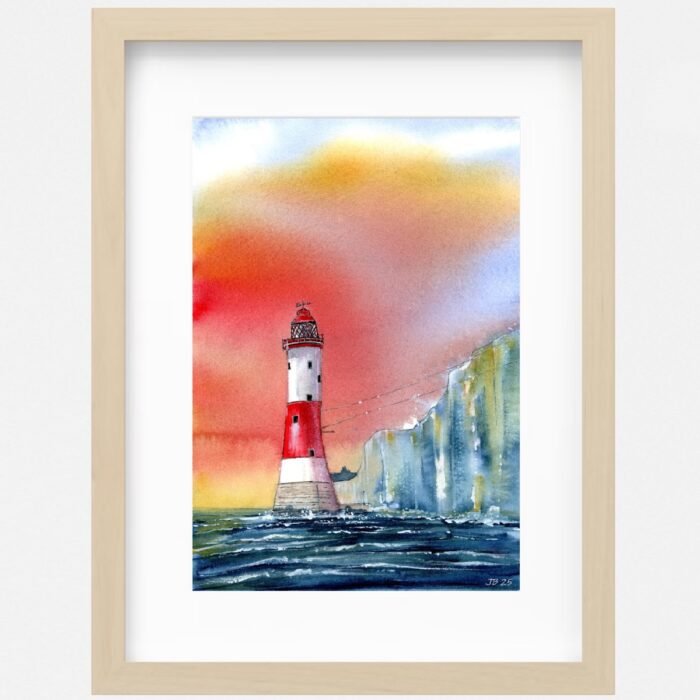 "Beachy Head Lighthouse" - Original Watercolour Artwork.