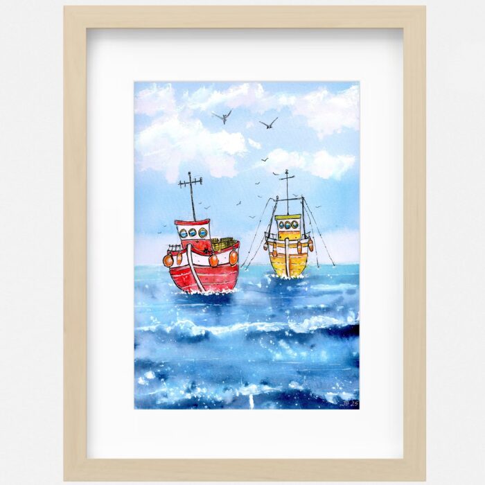 "Bobbing Along" - Original Watercolour Artwork.