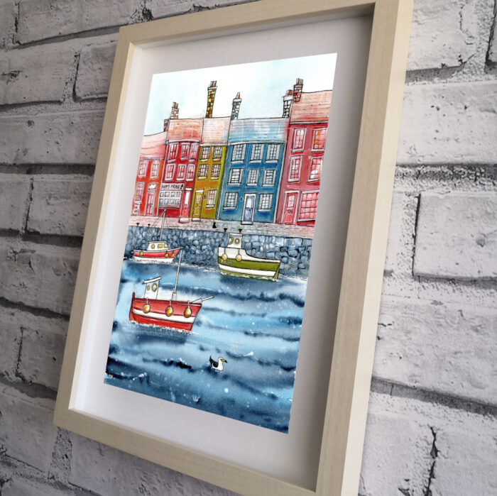"Colourful Quay" - Original Watercolour Artwork. - Image 3