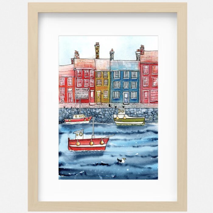"Colourful Quay" - Original Watercolour Artwork.