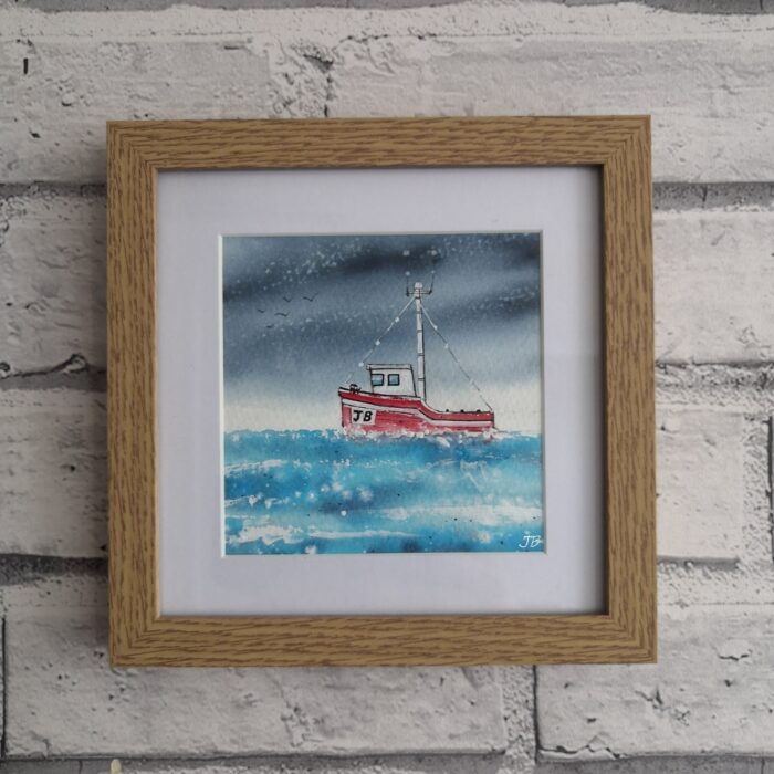 "Fishing Boat" - Original Watercolour & pen