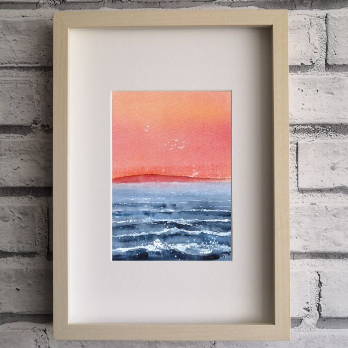 "Gulls Heading Home" - Original Watercolour