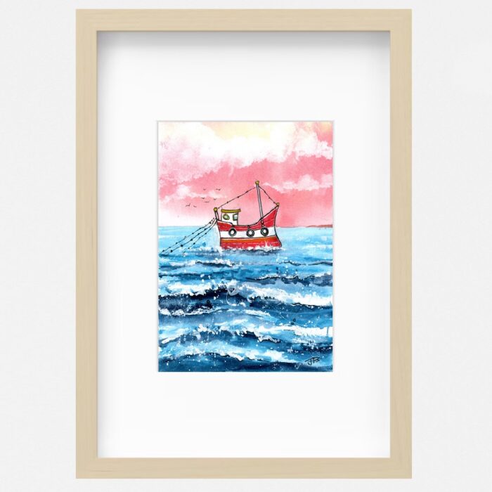 "The Jolly Bobber" - Original Watercolour & Pen