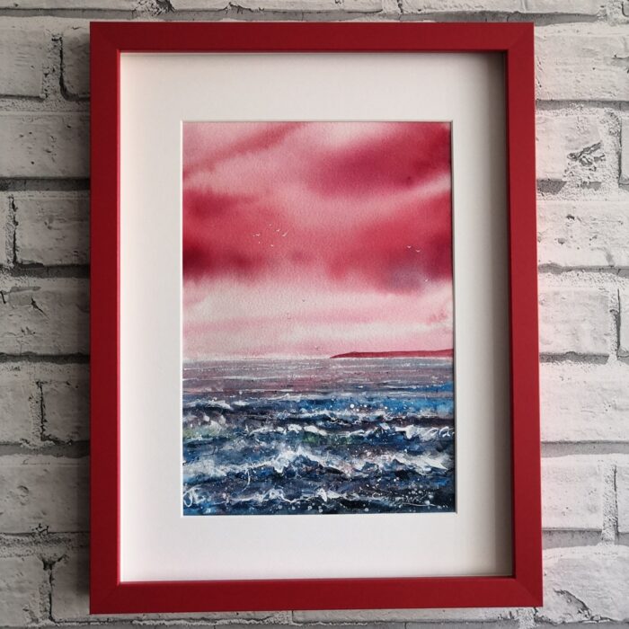 "Ruby Skies" - Original Watercolour Artwork.