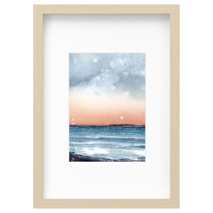 "Beach At Dawn" - Original Watercolour