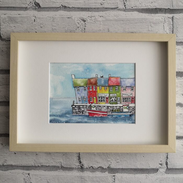 "Harbour For Your Sole" - Original Watercolour & Pen Artwork.