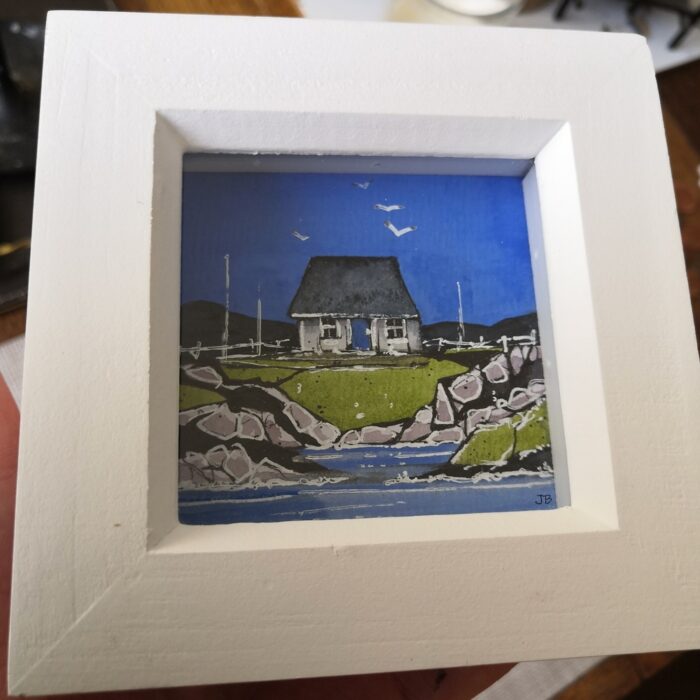 "Coastal Cottage Mini" - Original Watercolour & Pen